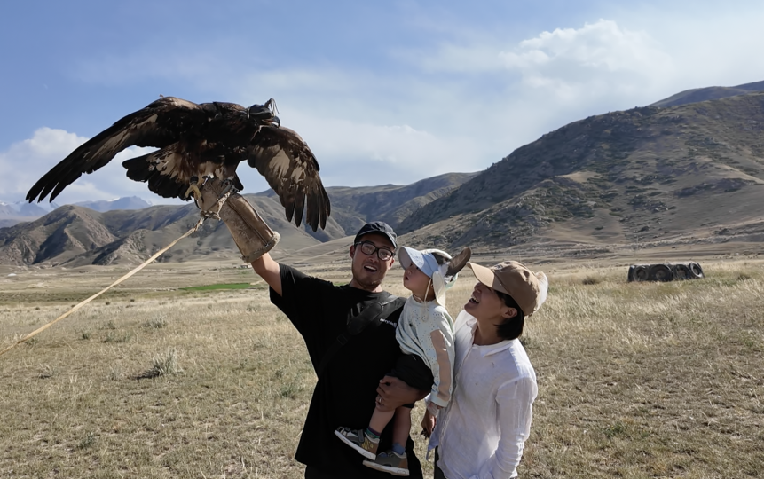 Bek and Ruby together in Kyrgyzstan